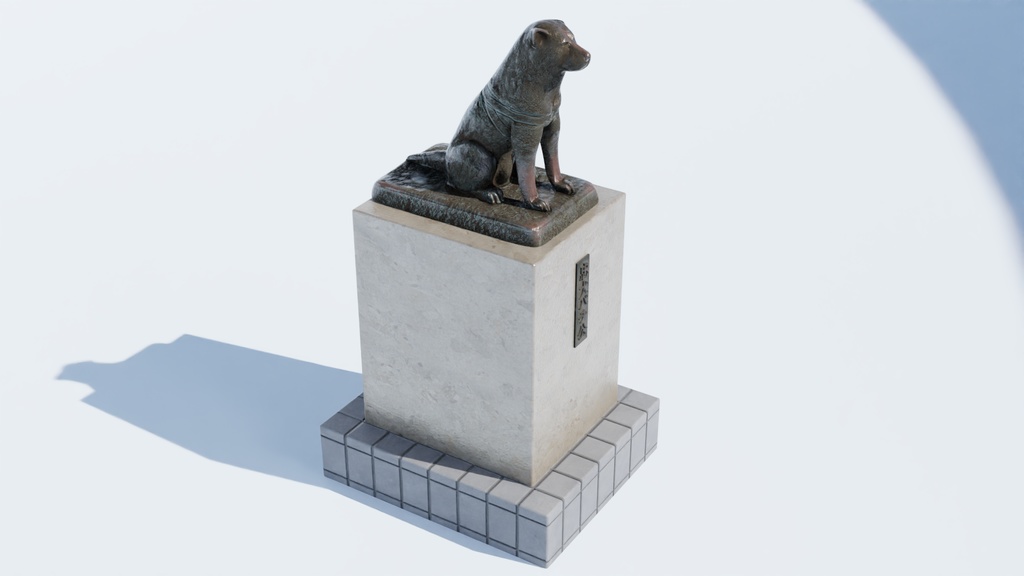 忠犬パチ公 3Dモデル