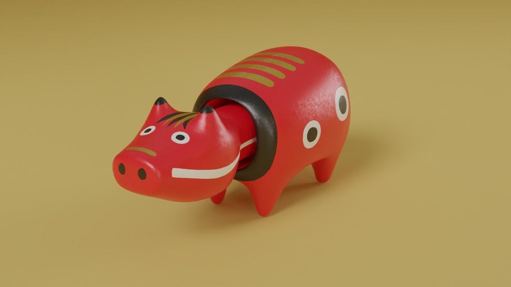 赤べこ 3Dモデル