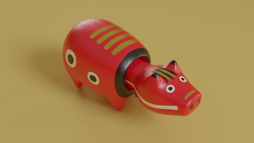赤べこ 3Dモデル