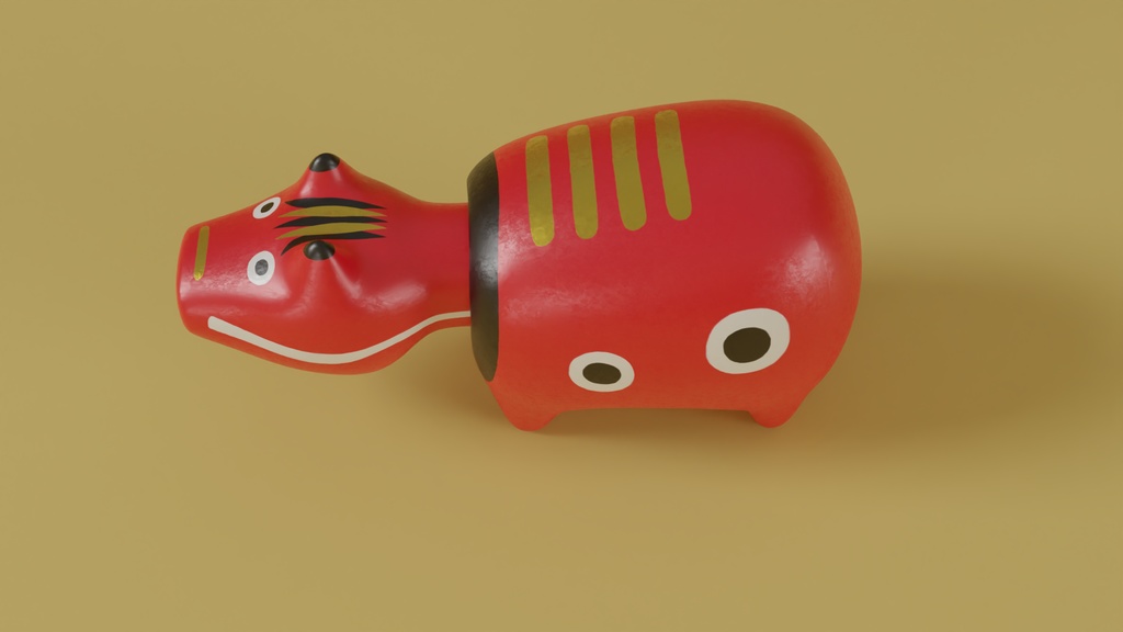 赤べこ 3Dモデル
