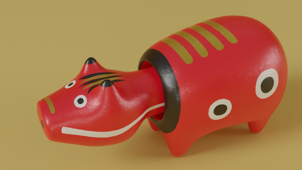 赤べこ 3Dモデル