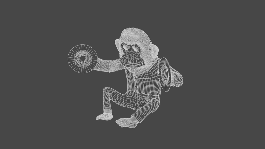 さるのおもちゃ 3Dモデル