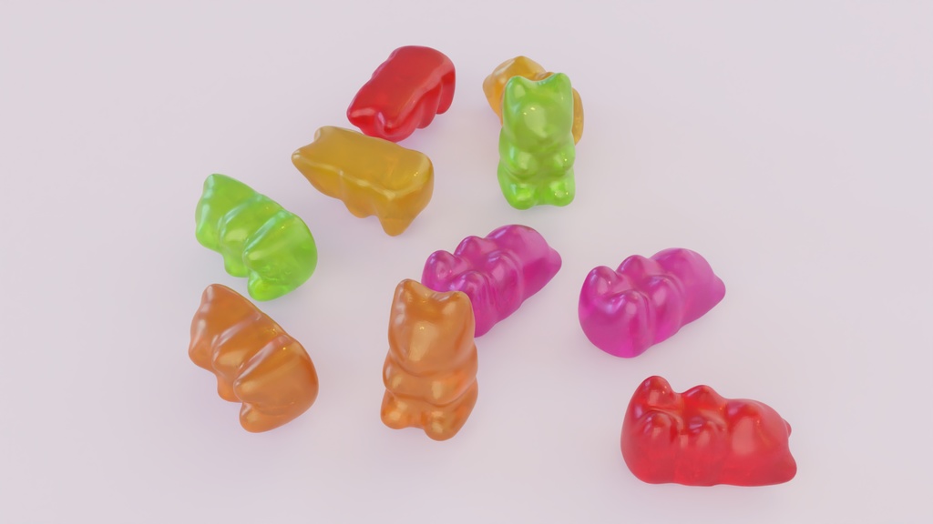 グミ(クマ) 3Dモデル