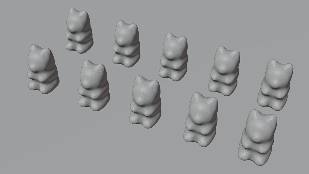 グミ(クマ) 3Dモデル