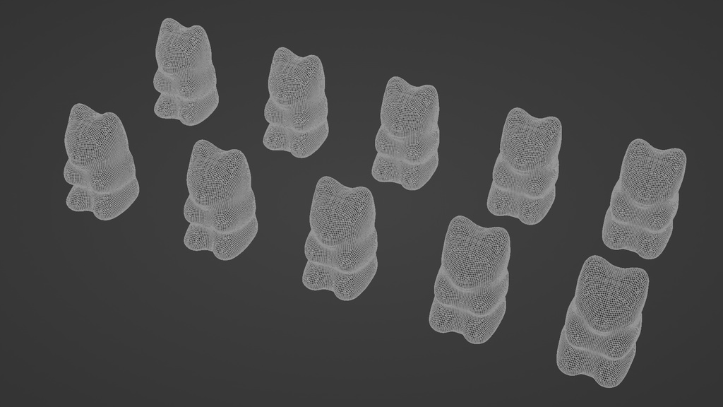 グミ(クマ) 3Dモデル