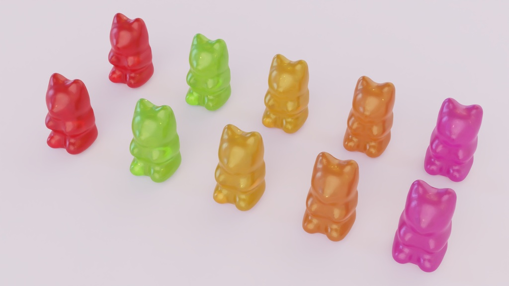 グミ(クマ) 3Dモデル