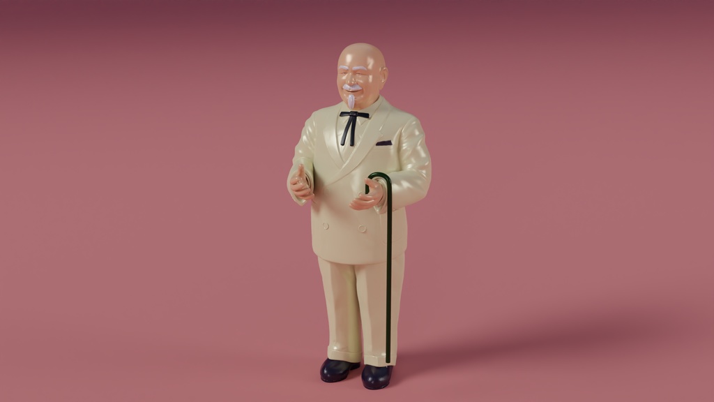 おじさんの人形 3Dモデル