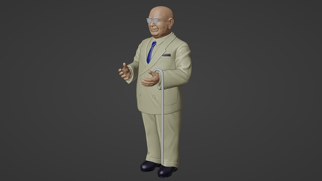 おじさんの人形 3Dモデル