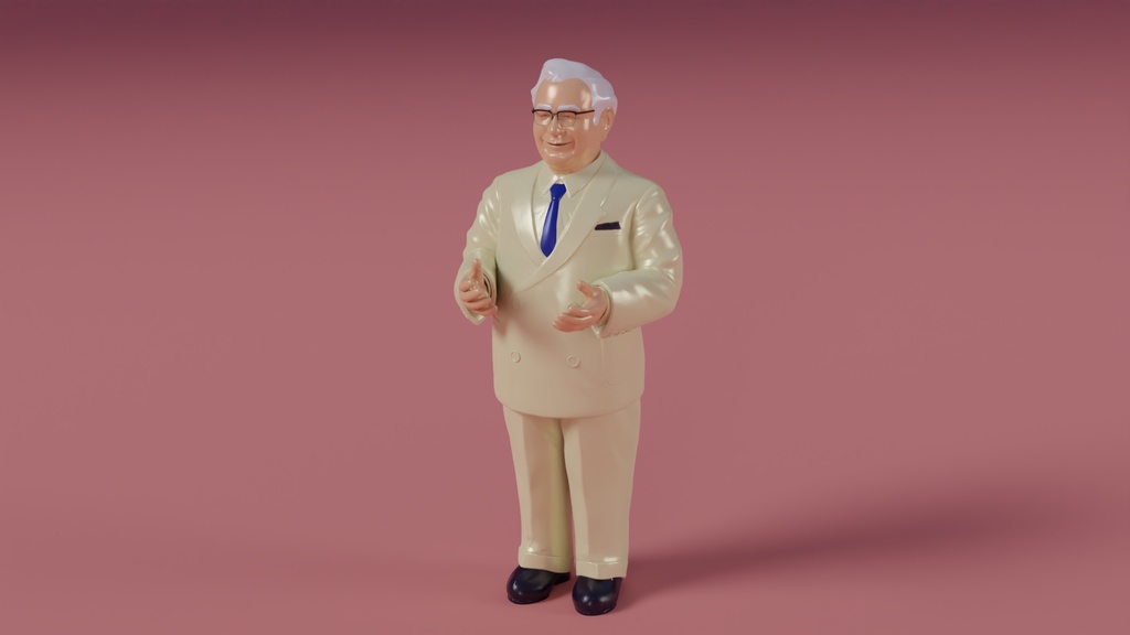おじさんの人形 3Dモデル