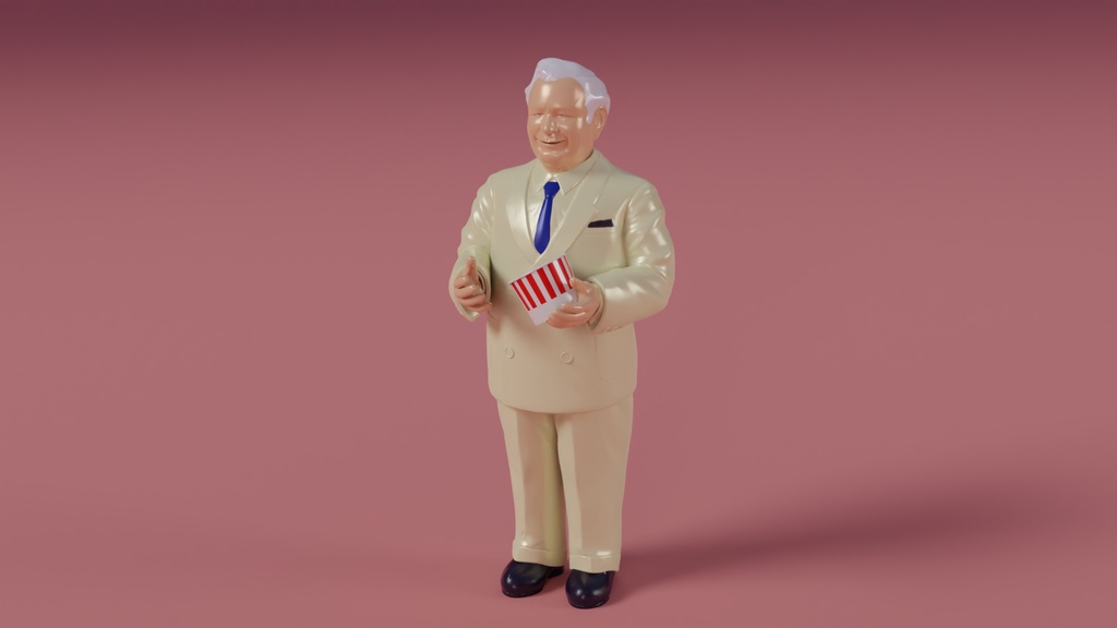 おじさんの人形 3Dモデル