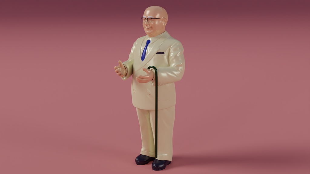 おじさんの人形 3Dモデル