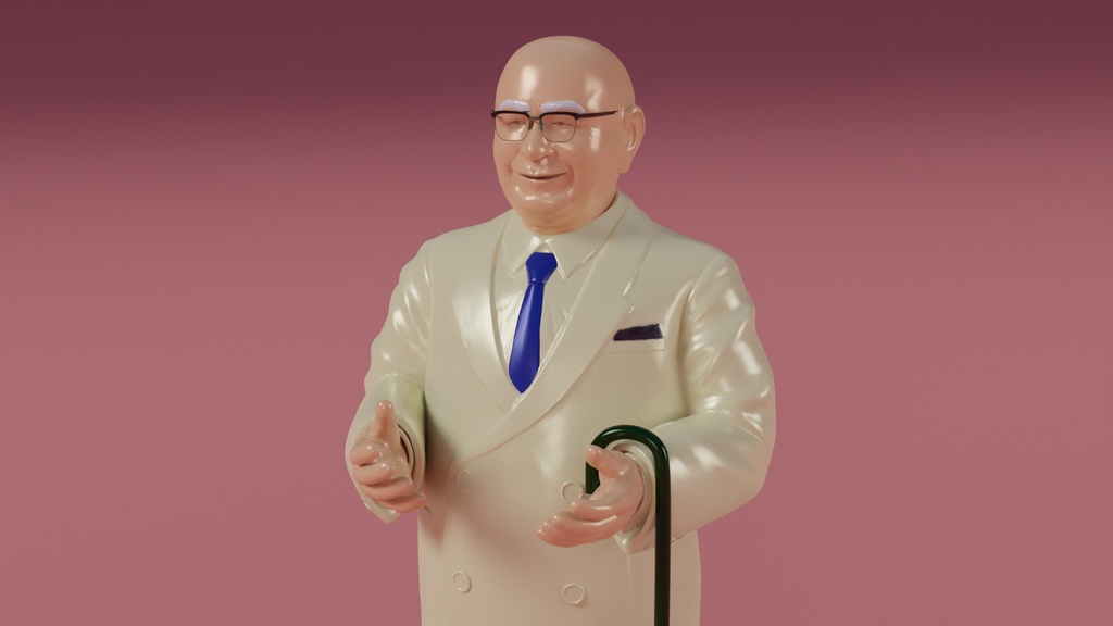 おじさんの人形 3Dモデル