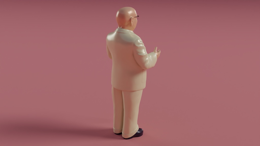 おじさんの人形 3Dモデル