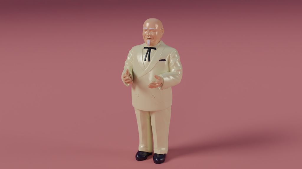 おじさんの人形 3Dモデル