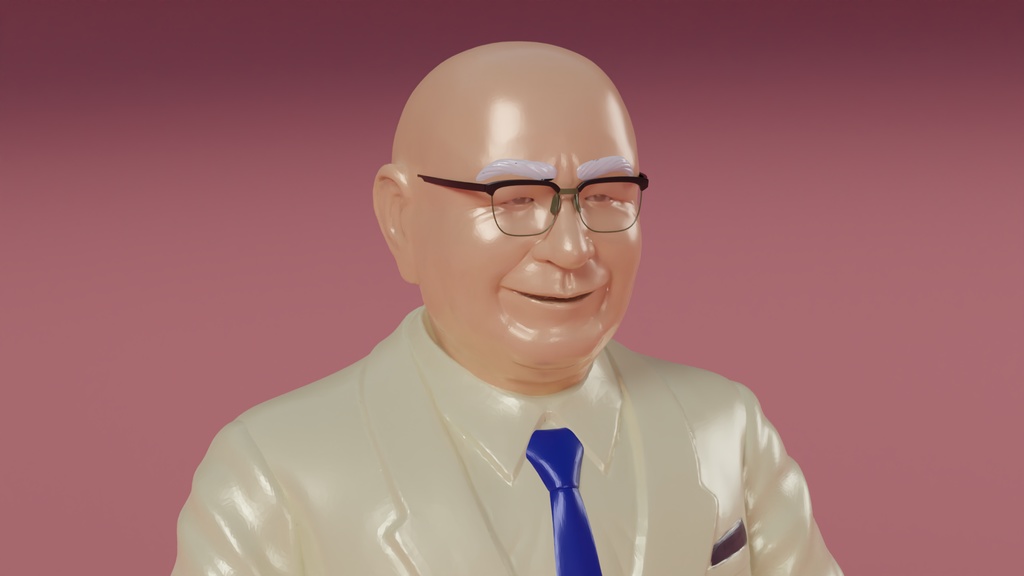 おじさんの人形 3Dモデル