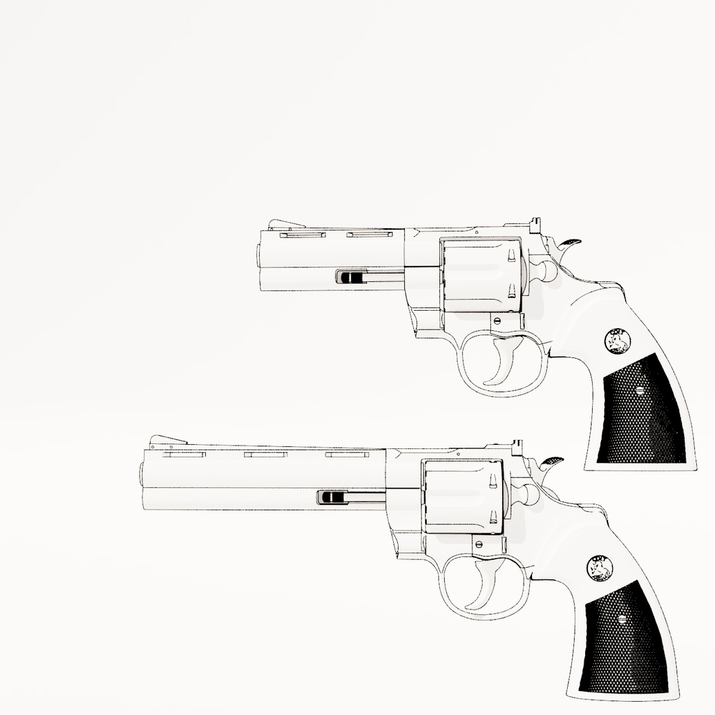 357マグナム 3Dモデル