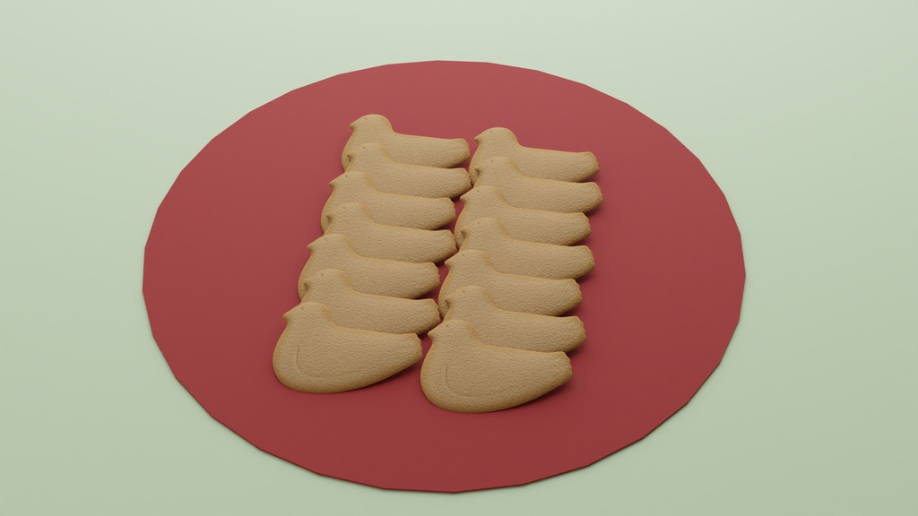 鳥のお菓子1 3Dモデル
