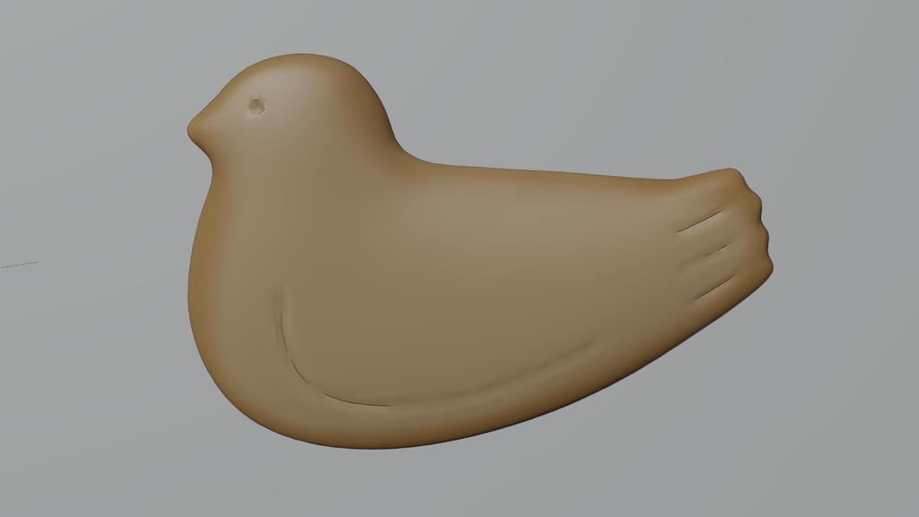 鳥のお菓子1 3Dモデル