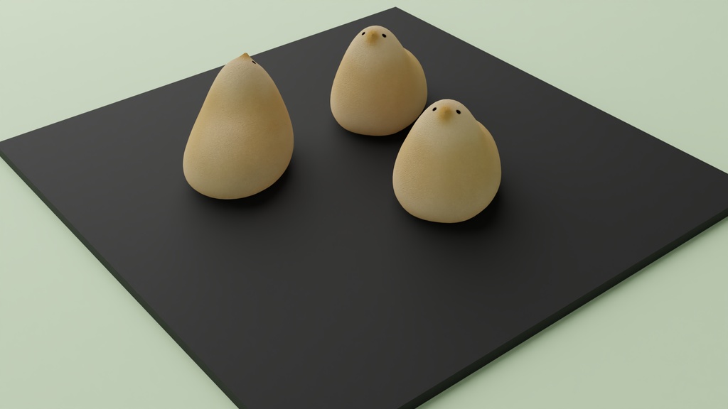鳥のお菓子2 3Dモデル