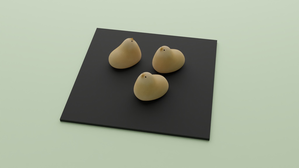 鳥のお菓子2 3Dモデル