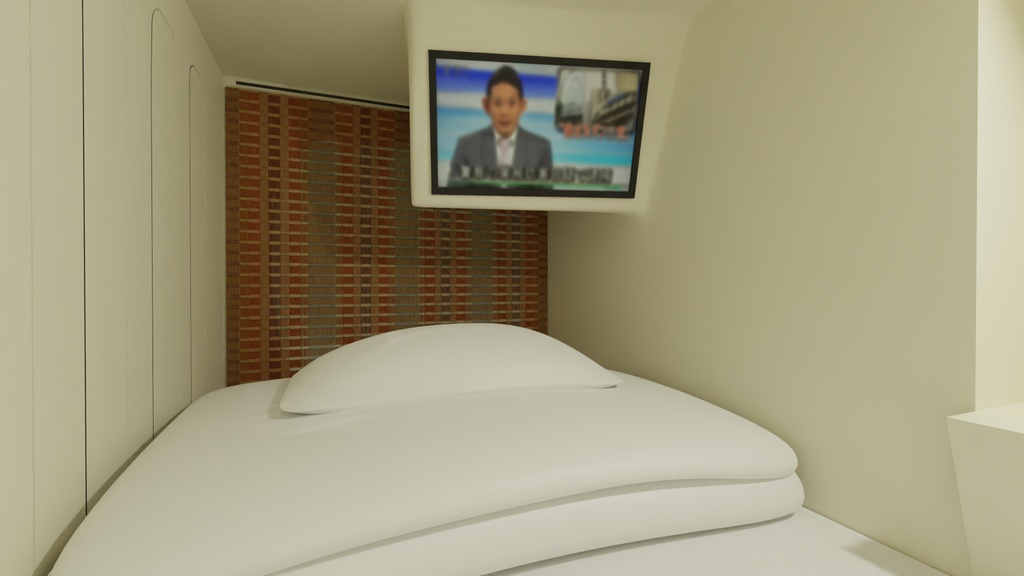 カプセルホテル 3Dモデル