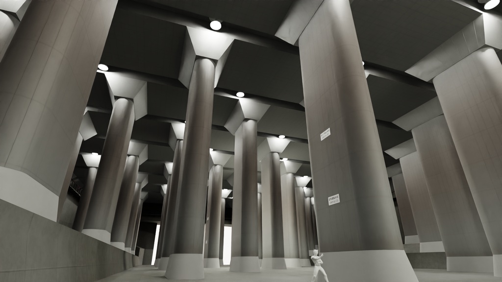 首都圏外郭放水路 3Dモデル