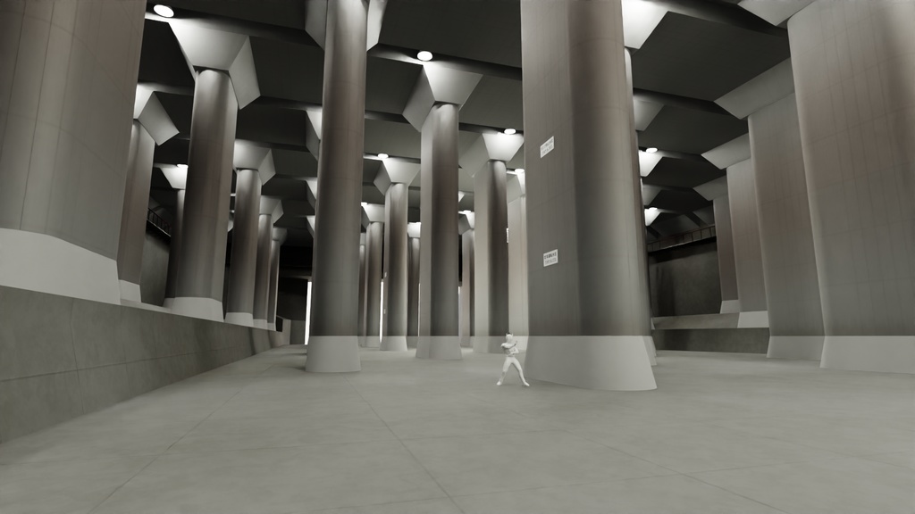 首都圏外郭放水路 3Dモデル