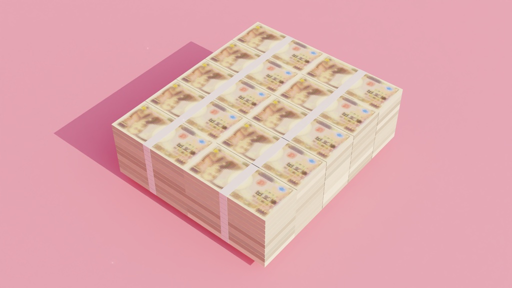 1億円 3Dモデル