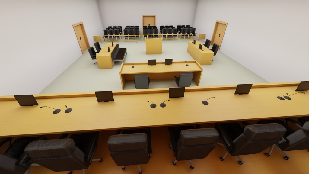 裁判所 3Dモデル