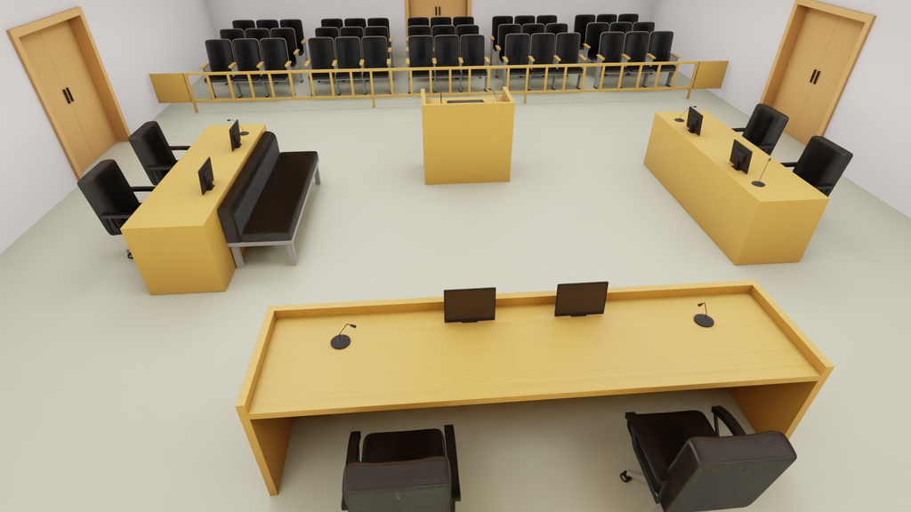 裁判所 3Dモデル