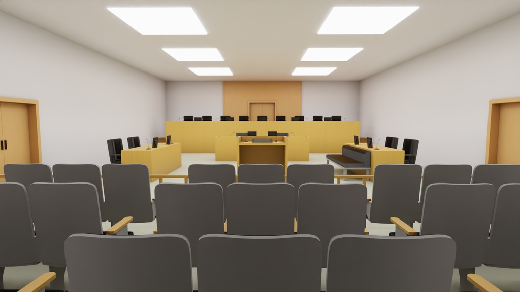裁判所 3Dモデル