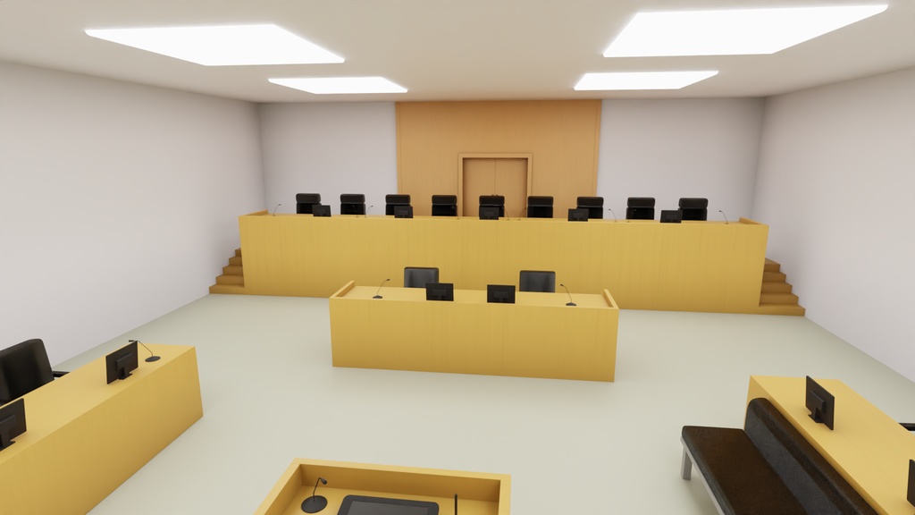 裁判所 3Dモデル