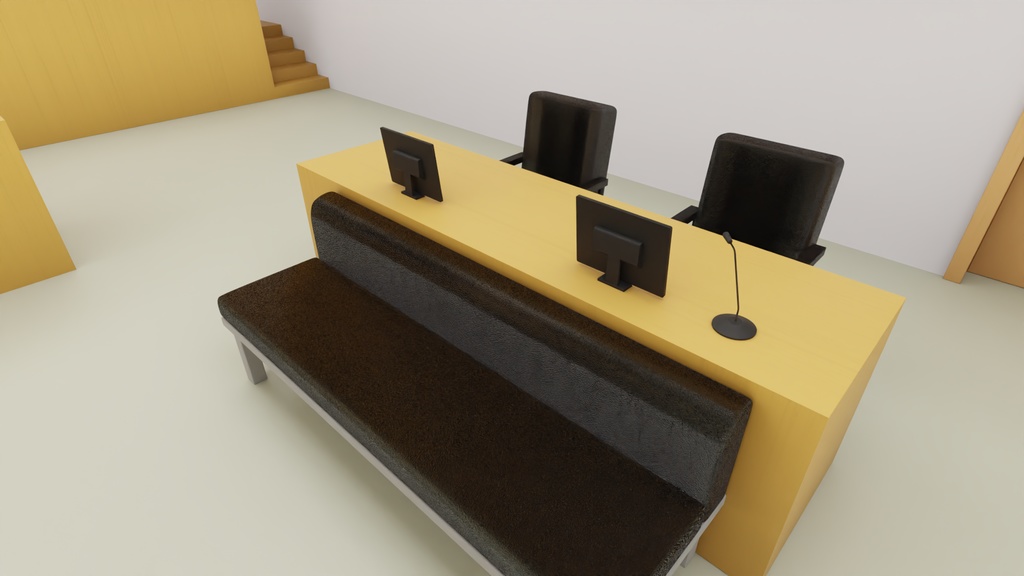 裁判所 3Dモデル