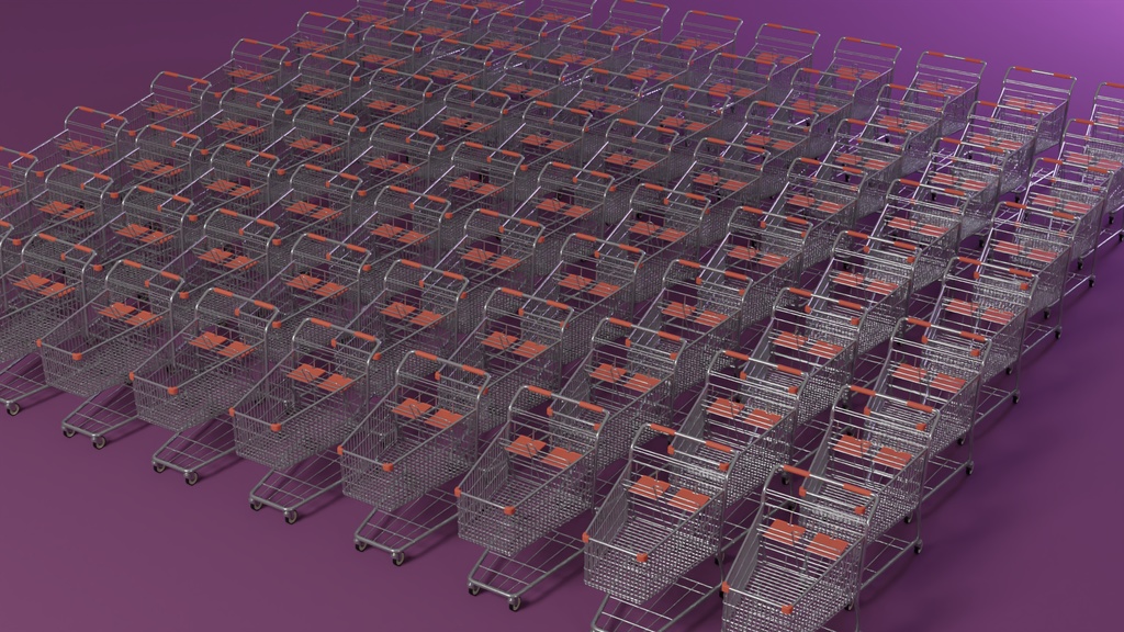 ショッピングカート 3Dモデル