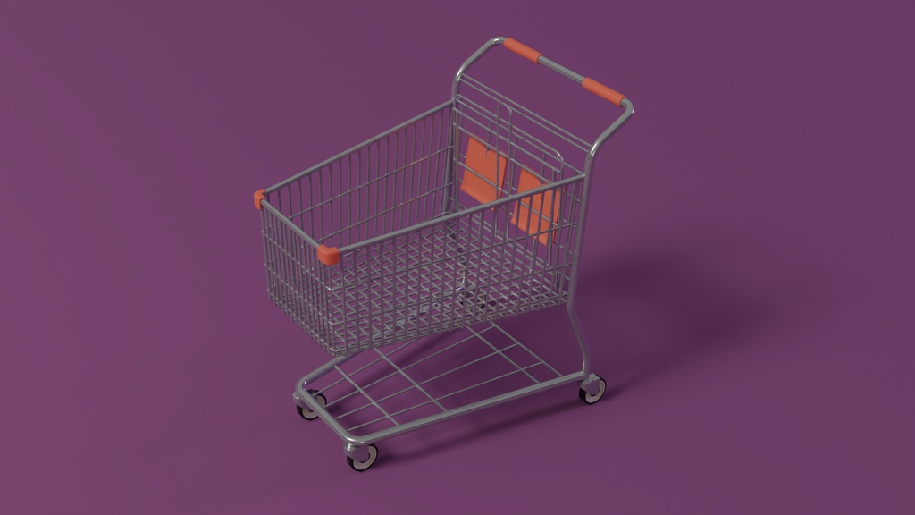 ショッピングカート 3Dモデル