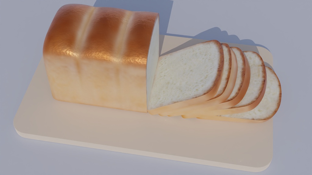 焼き立てパン 3Dモデル