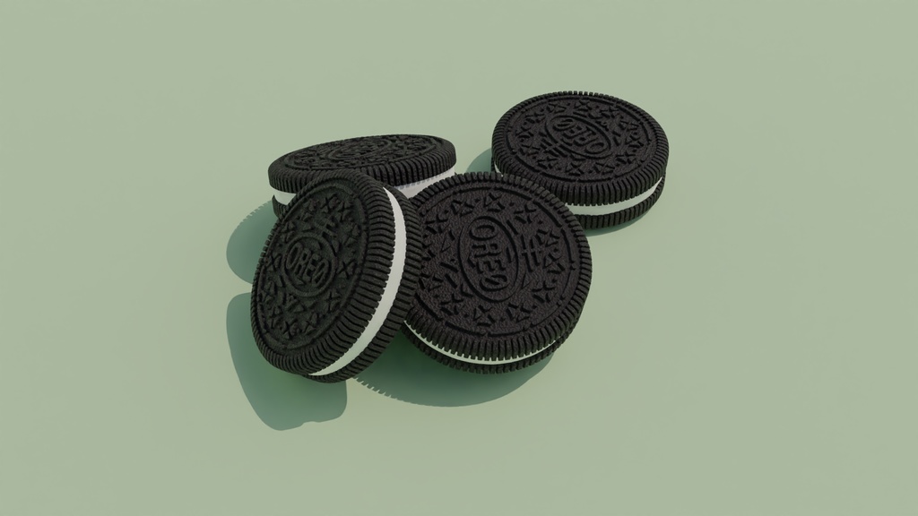クリームサンドクッキー 3Dモデル