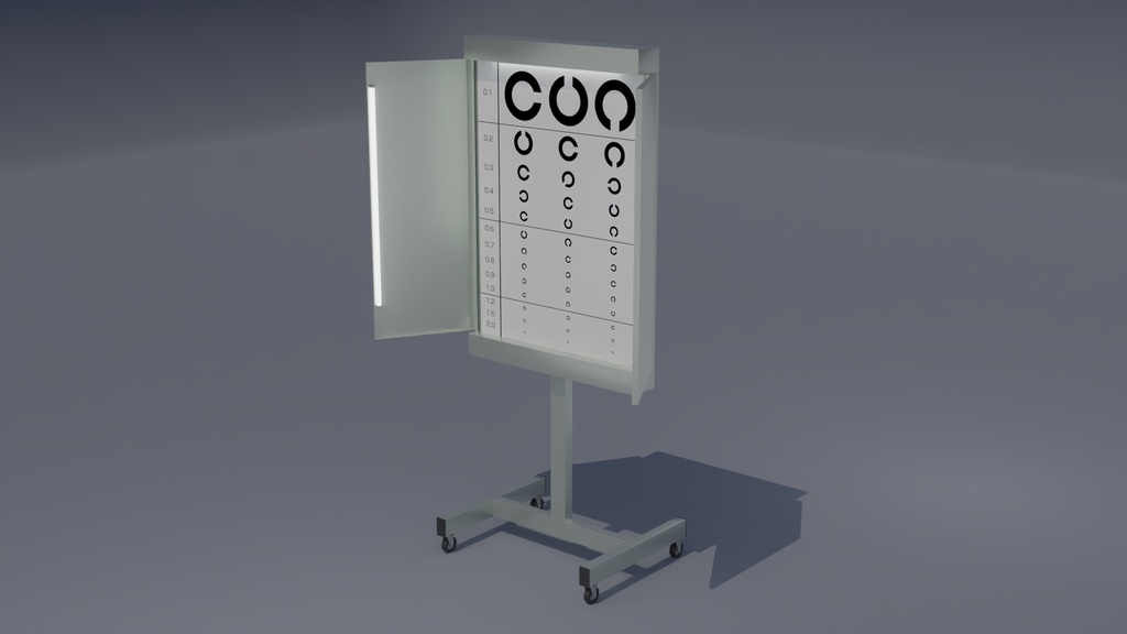 視力検査機 3Dモデル