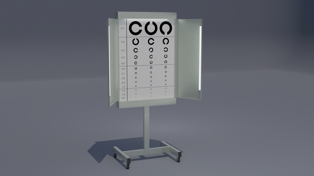 視力検査機 3Dモデル