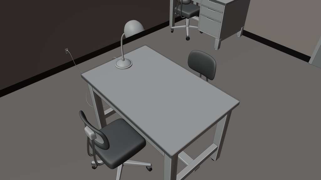 取調室 3Dモデル