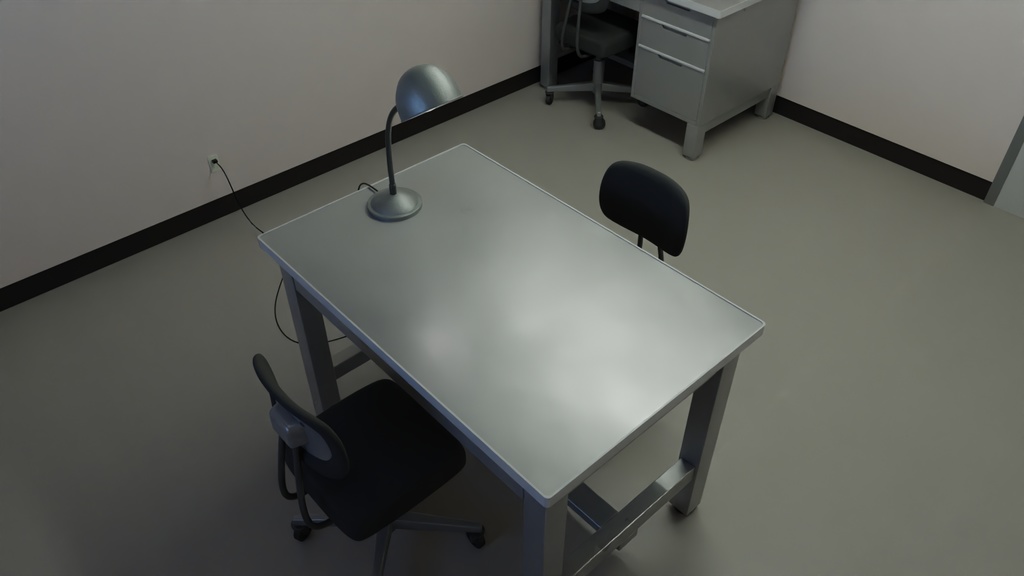取調室 3Dモデル