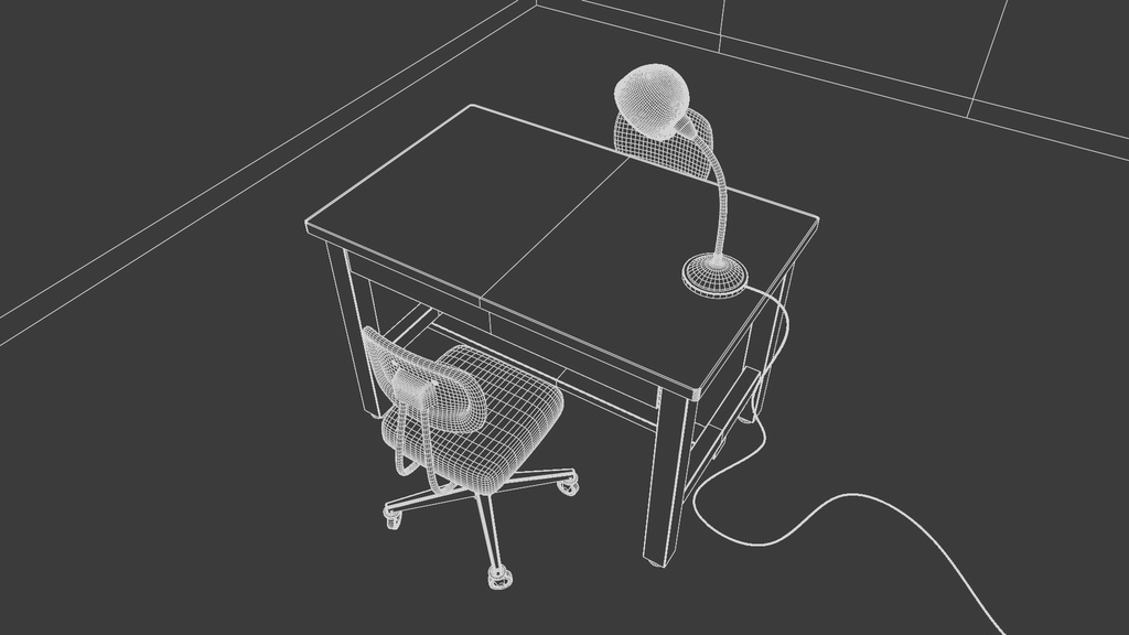 取調室 3Dモデル