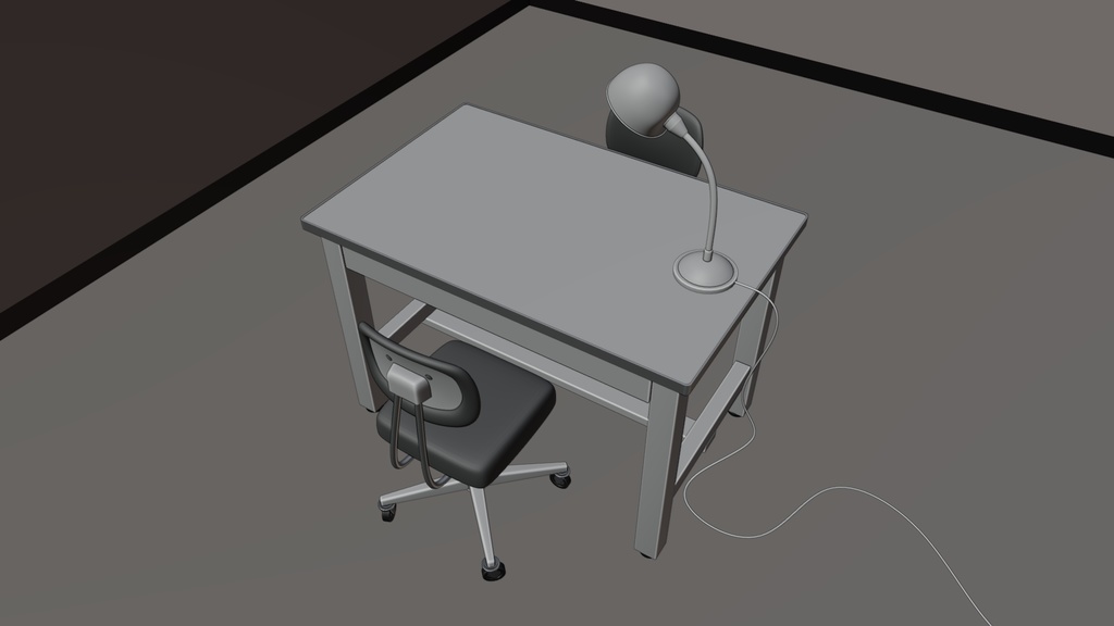 取調室 3Dモデル