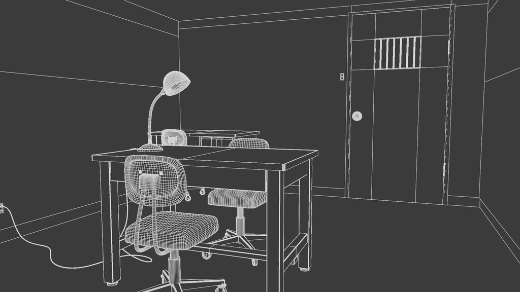 取調室 3Dモデル