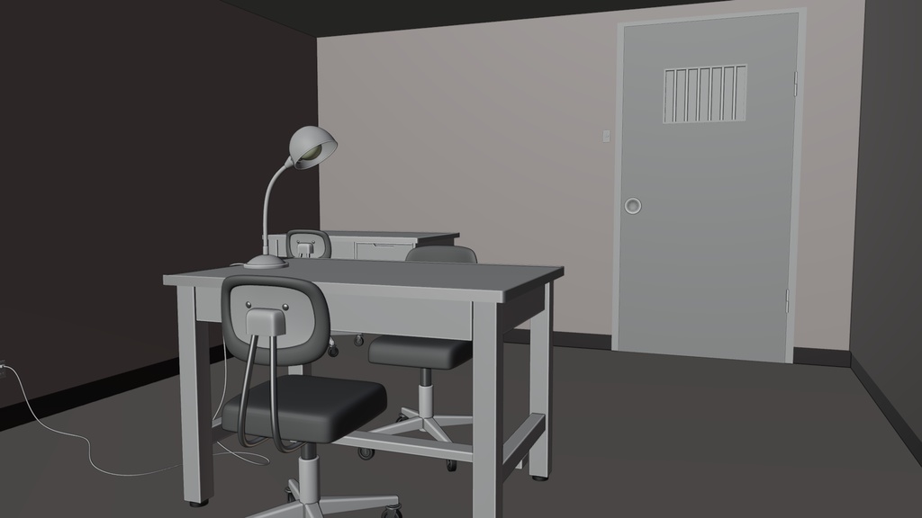 取調室 3Dモデル