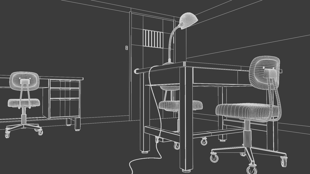 取調室 3Dモデル