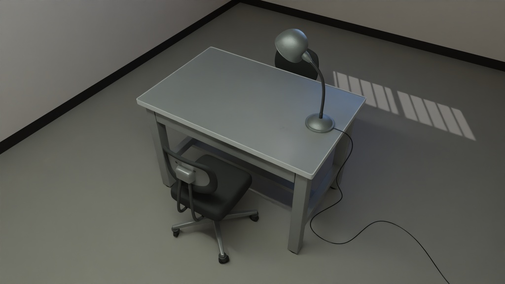 取調室 3Dモデル