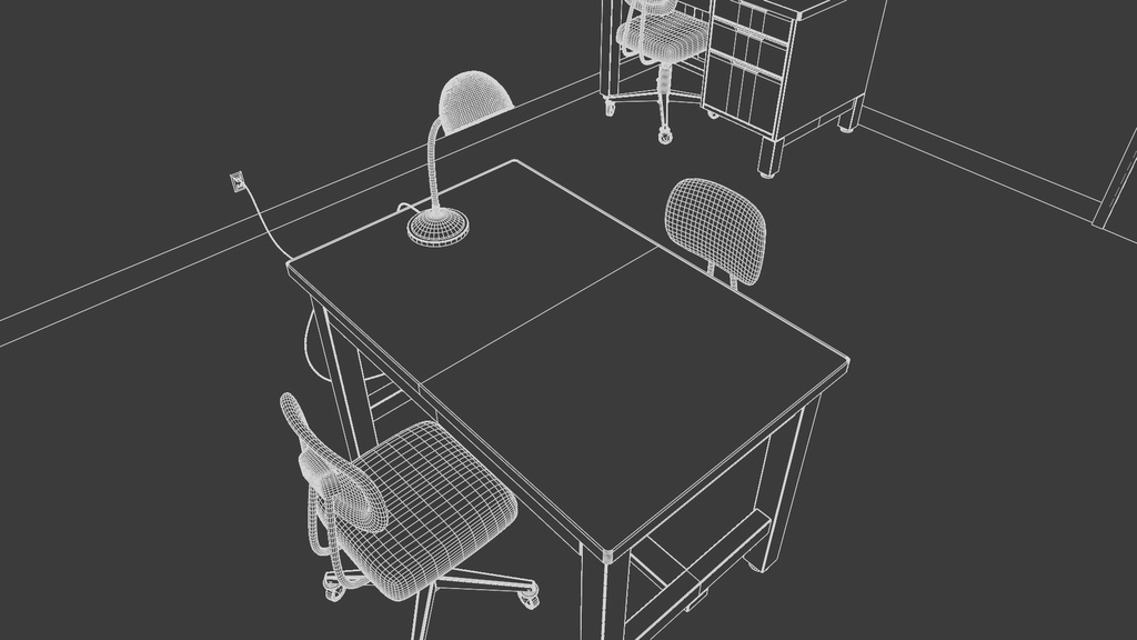 取調室 3Dモデル