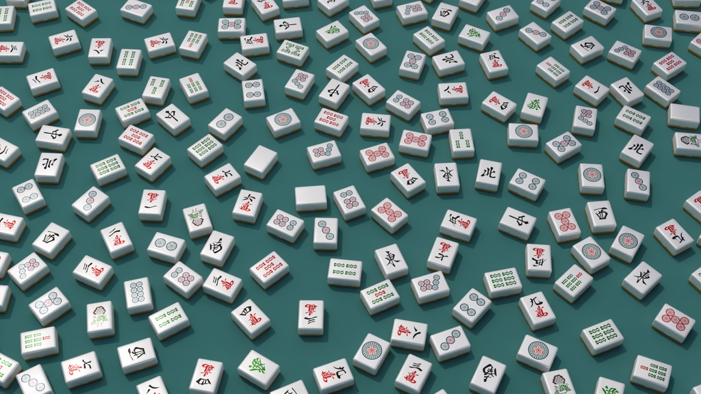 麻雀牌セット 3Dモデル