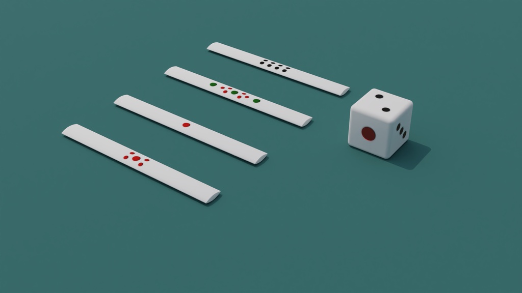 麻雀牌セット 3Dモデル